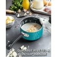 thumbnail image 6 of Cook N Home Non Stick Sauce Pan, 2 Quarts Saucepan with Glass Lid, Nonstick Small Multi-purpose Pot, Milk Chocolate Aluminum Cooking Pot Pan with Stay-Cool Handle, Turquoise, 6 of 6