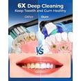 thumbnail image 5 of TEETHEORY Cepillo de dientes eléctrico giratorio para adultos con 8 cabezales de cepillo (2 tipos), cepillo de dientes eléctrico de limpieza profunda de 4 modos con potencia recargable y temporizador, 5 of 5