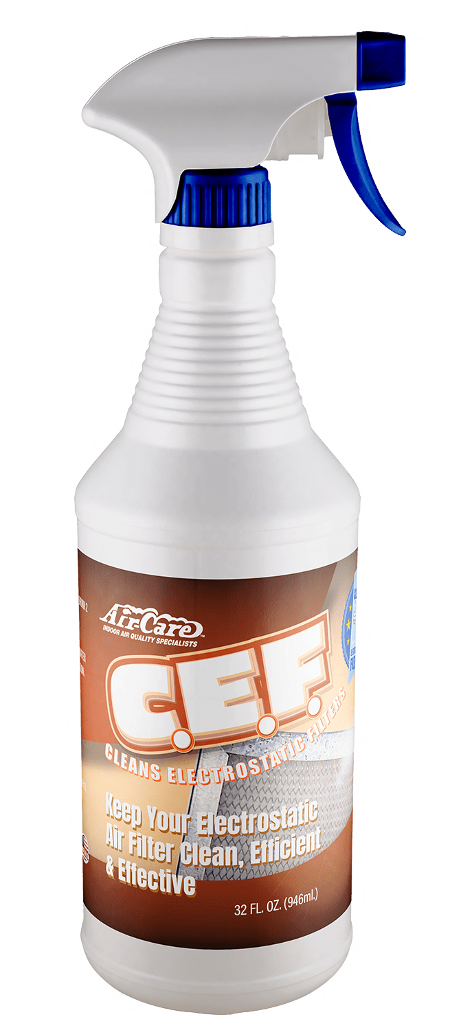 Air-Care C.E.F. (Clean Electrostatic Filter) Permanent Air Filter Cleaner, 32oz