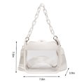thumbnail image 2 of Bolsa de viaje con cadena Bolsa de mensajero de moda Correas ajustables transparentes para viajes, 2 of 9