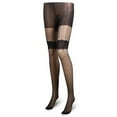 thumbnail image 2 of Riforla Women's Vintage Tattoo Stockings Dot Print Thin Mesh Pantyhose Black One Size, 2 of 4