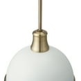 thumbnail image 2 of 1-Light Matte White Pendant Lighting with Matte Brass Accents, 2 of 11