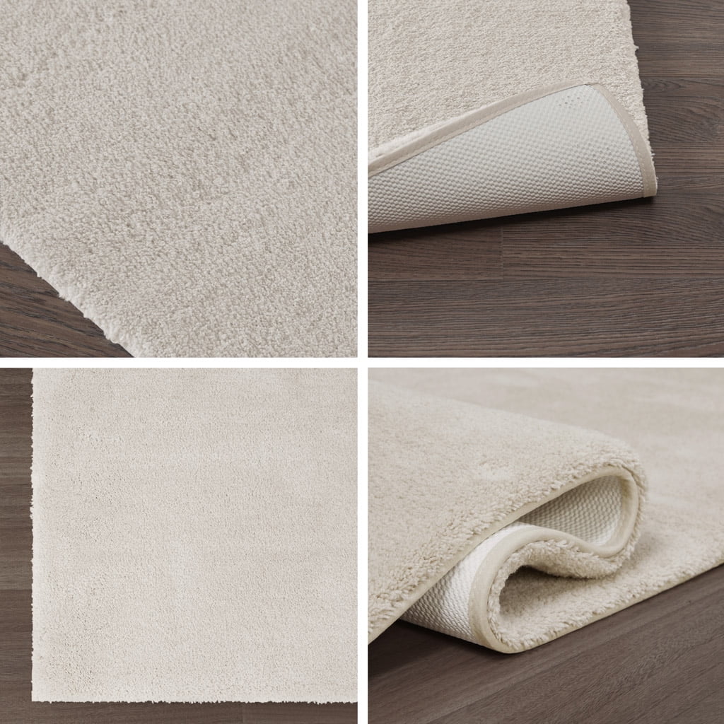 MAYEERTY Soft Polyester Bath Runner Rug, 24" x 72", Taupe