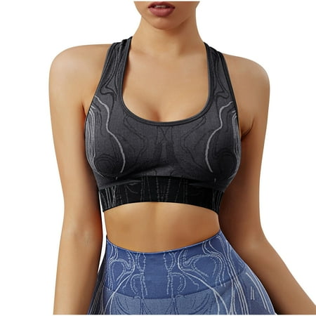Patlollav Clearance Under $5  Womens Sports Bra Fitness Running Shockproof Yoga Tank Top No Steel Ring Comfort Bra