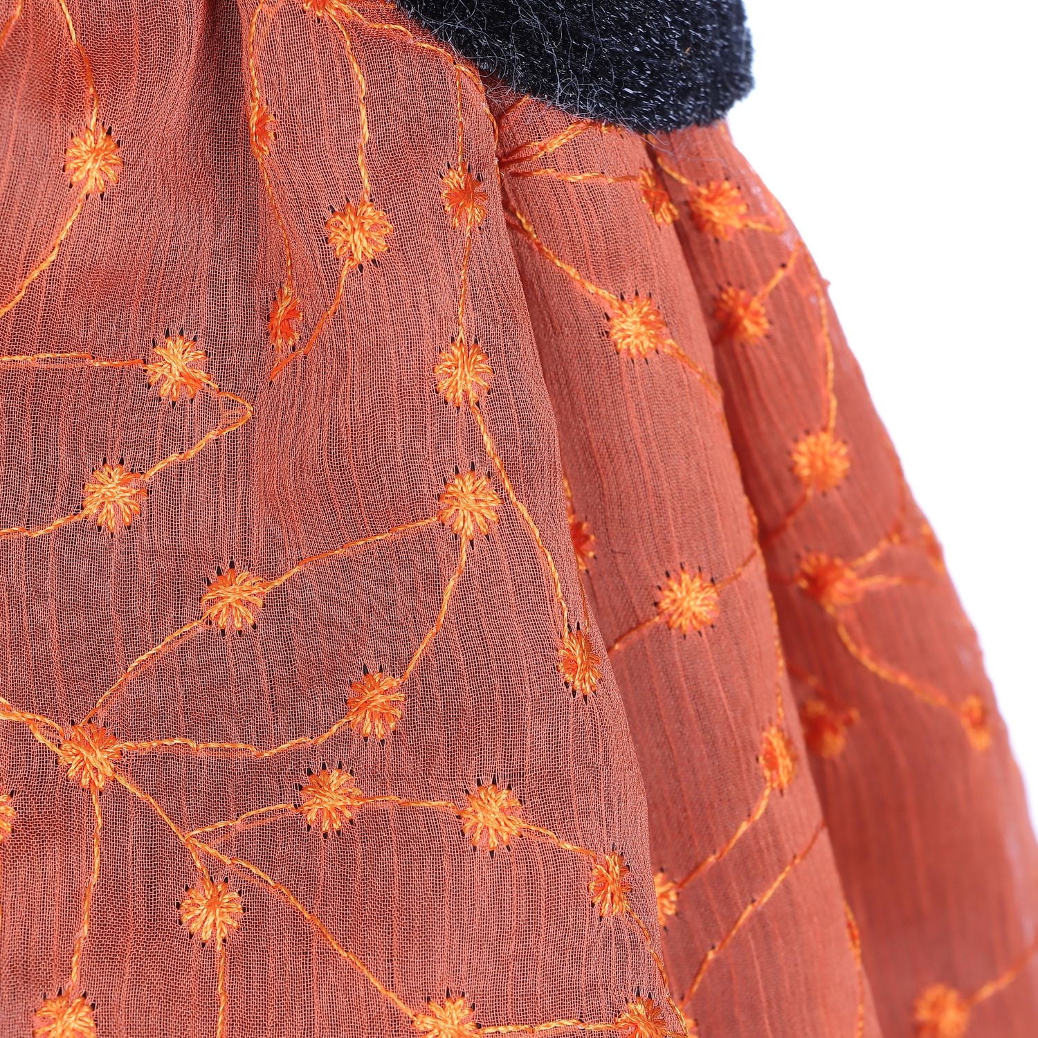 Tissu sur le thème d’Halloween Orange Sorcière pour Halloween Décorations d’intérieur