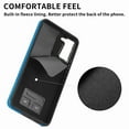 thumbnail image 4 of TECH CIRCLE Case for Samsung Galaxy S21 FE 6.4", [Built-in 2 Micro-SIM Card Slots] Slim Soft Shockproof Protective Cover with Ring Holder Stand + Card Holder Pocket + Eject Pin Holder - Blue, 4 of 8
