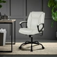 thumbnail image 6 of Dkelincs Office Chair Ergonomic Desk Chair Mid Back Adjustable Computer Chair with Lumbar Support Armrest, White, 6 of 7