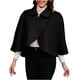 thumbnail image 5 of Capa de punto para mujer, abrigo informal de color liso con cuello, cárdigan de punto, chal, otoño/invierno, 5 of 6