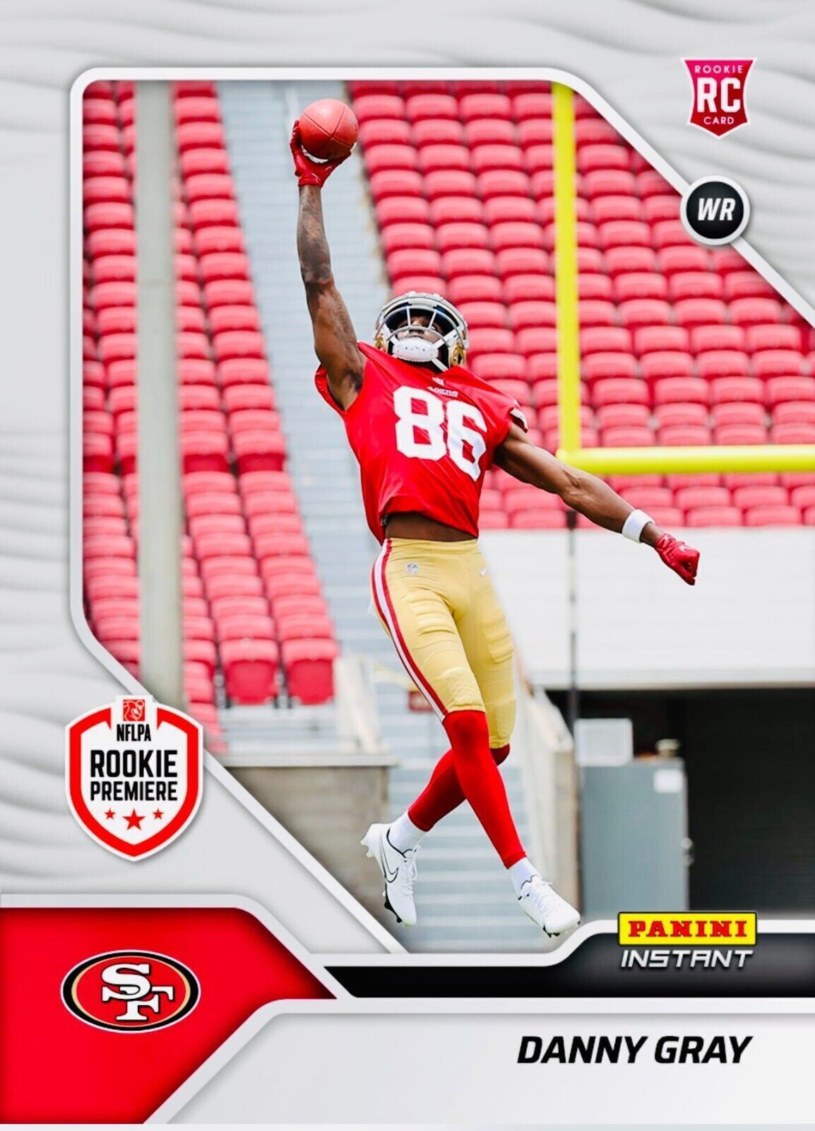 NFL 2022 Instant RPS First Look Football Danny Gray Trading Card