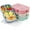 Multicolor, variant on KY Set of 4 Bento Box for Lunch and Snack Containers with 3 Compartments, Microwave & Dishwasher Safe - Reusable Meal Prep Containers (4 Colors)