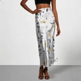 thumbnail image 2 of Levmjia Womens Midi Skirt Printed High Waist Elastic Waist Slim Fit Casual Skirt Soft Breathable Stylish For Daily Dating Party Vacation Spring Summer Wear, 2 of 7