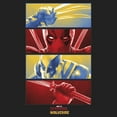 thumbnail image 2 of Junior's Marvel: Deadpool & Wolverine Red and Yellow Panels  Festival Muscle Graphic T-Shirt, 2 of 4
