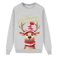 thumbnail image 1 of Christmas Matching Family Pullover Fashion Printed Crewneck Sweatshirt For Dad Family Holiday Pajamas Set, 1 of 4