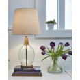thumbnail image 2 of Signature Design by Ashley Coastal Glass Table Lamps with Rope Detail - Set of 2 - Brown/Clear, 2 of 5