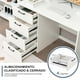 thumbnail image 5 of Escritorio de Ordenador Costway 4 Cajones Mesa de Oficina en Casa Estación de Trabajo 110 x 60 x 76 cm Blanco, 5 of 9