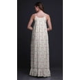 thumbnail image 2 of Bimba White5 Floral Leaves & Magnolia Printed Nightwear For Women Long Spaghetti Strap Maxi Dress Sleepwear Gown XX-Grand, 2 of 5