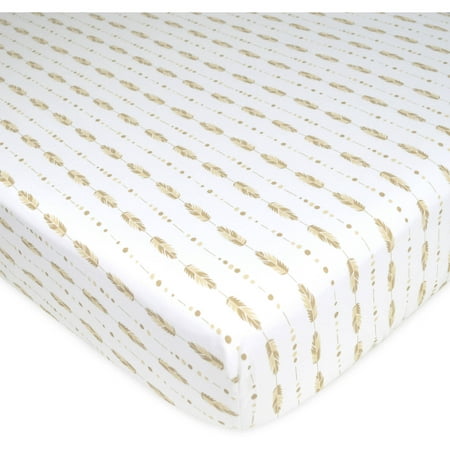 American Baby Company Classic White Cotton Fitted Sheets, Crib Bed