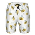 thumbnail image 4 of Kdxio Bee Pattern Mens Casual Shorts - Drawstring Summer Beach Sports Shorts for Men, 4 of 9