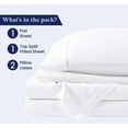 thumbnail image 3 of California King Size 39" Split Top Flex Head 4-PCs Sheet Set Fits 7-12" Deep Pocket, 500-TC Egyptian Cotton (Solid, White), 3 of 6