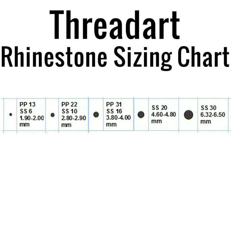 Hot Fix Rhinestones by Threadart SS6 (2mm) - Aquamarine - 10 Gross (1440  stones/pkg) Hotfix - 5 Sizes and 32 Colors Available 