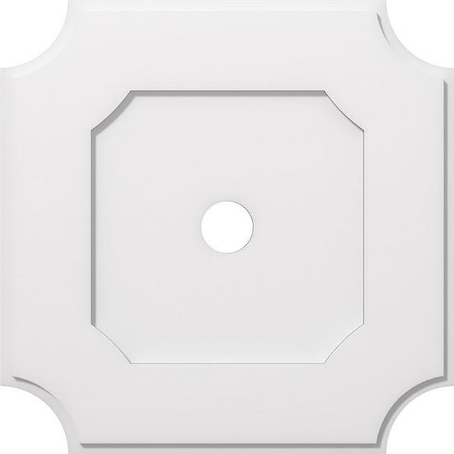 Ekena Millwork CMP26LE-03000 26 Po OD x 3 Po ID Carré Locke Architectural Grade PVC Contemporain Médaillon de Plafond