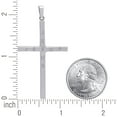 thumbnail image 2 of 925 Sterling Silver Mens Jesus Cross Religious Charm Pendant Necklace for Men - 4.4 Grams, 2 of 2