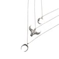 thumbnail image 1 of Collar De Gargantilla De Cadena Larga De Múltiples Capas Pedant Para Mujeres Y Niñas, Plateado Con Bohemia De Plata Antigua Yinane Collar de múltiples capas de las mujeres, 1 of 8
