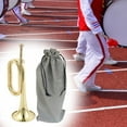 thumbnail image 6 of Scout Bugle Brass Bugle Music Instrument Classic Style with Mouthpiece Cavalry Trumpet Marching Bugle for Orchestra Band Adults B, 6 of 8