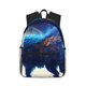 thumbnail image 1 of Disketp Moonlit Blue Wolf Mochila Ligera Clásica con Múltiples Bolsillos, Mochila Casual para Hombre y Mujer, Ideal para Escuela, Trabajo y Viajes, 1 of 6