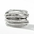 thumbnail image 3 of K-KED 925 Sterling Silver Rings Shiny Wrap Zircon Ring Women Wedding Ring Size 6-10-7-Clear, 3 of 6