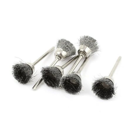 

6pcs 3mm Shank 15mm Cup Dia Stainless Steel Wire Polishing Brush for Rotary Tool