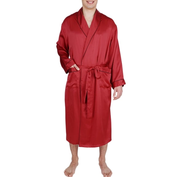 Men's Silk Sleepwear 100% Silk Long Robe