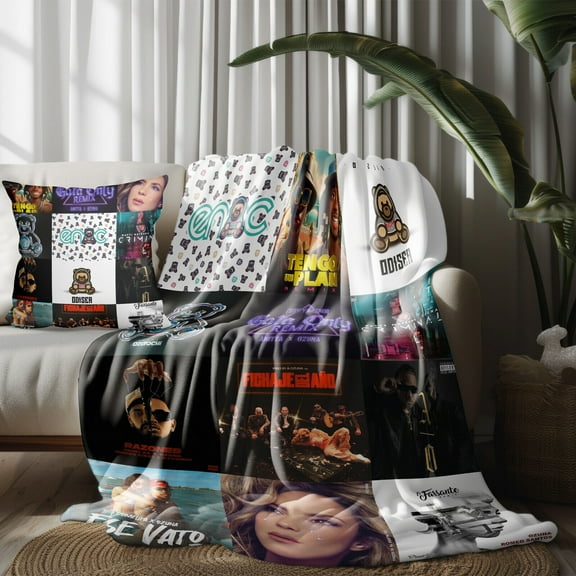 Throw Blanket and Pillowcase Set of 2,Ozuna Thin Bed Couch Decor Kids Adult Nap Micro Fleece Fuzzy Blankets Bedroom Car All Season Birthday Gifts