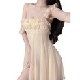 thumbnail image 4 of Camisón sin mangas de moda dulce estilo princesa suave y cómodo vestido de noche para mujer para primavera verano vestido de noche XL (recomendado 65?77.5kg / 143.3?170.9lb), 4 of 8