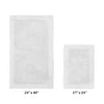 thumbnail image 3 of Better Trends Edge White 100% Cotton Reversible 2 Piece Bath Rug Set, 17" x 24" | 24" x 40", 3 of 5