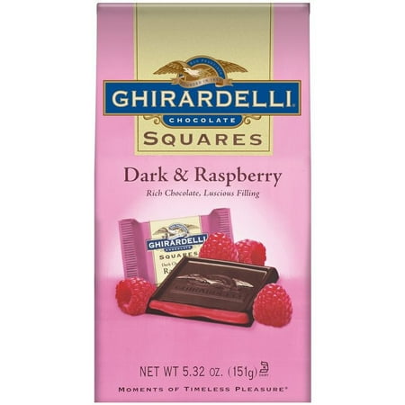 - Ghirardelli Squares Dark & Raspberry Chocolates, 5.32 Oz.