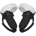 thumbnail image 1 of Silicone Grip Case With Knuckle Straps Compatible With Quest 2 Accessories (black, 1 Pair), 1 of 5