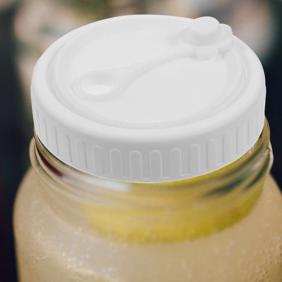 OUNONA Jar Silicone Pour Lid with Modern Simple Design, Leak-Proof Jar Lid for Easy Pouring, 1 Piece