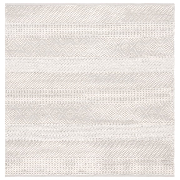 SAFAVIEH Natura Nuala Southwestern Wool Area Rug, Ivory, 6' x 6' Square