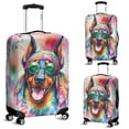 thumbnail image 2 of Hippie Doberman Pinscher Portrait Watercolor Tie-Dye Vintage Styles Travel Luggage Cover Doberman Dog Lover Gifts Suitcase Dust Protective Decor - 00014, 2 of 5