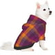 thumbnail image 2 of Fotbe Orange and Purple Plaid Sudadera con Estampado para Perros Pequeños – Suéter con Capucha para Mascotas, Tela Suave de Forro Polar con Bolsillo-Medium, 2 of 7