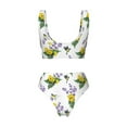 thumbnail image 5 of Daiia Lavender Flowers Women's Bikini Set Two Piece Swimsuit High Waisted Bikini Adjustable Straps Bikini Perfect for Beach, Pool, and Summer Vacation-, 5 of 9