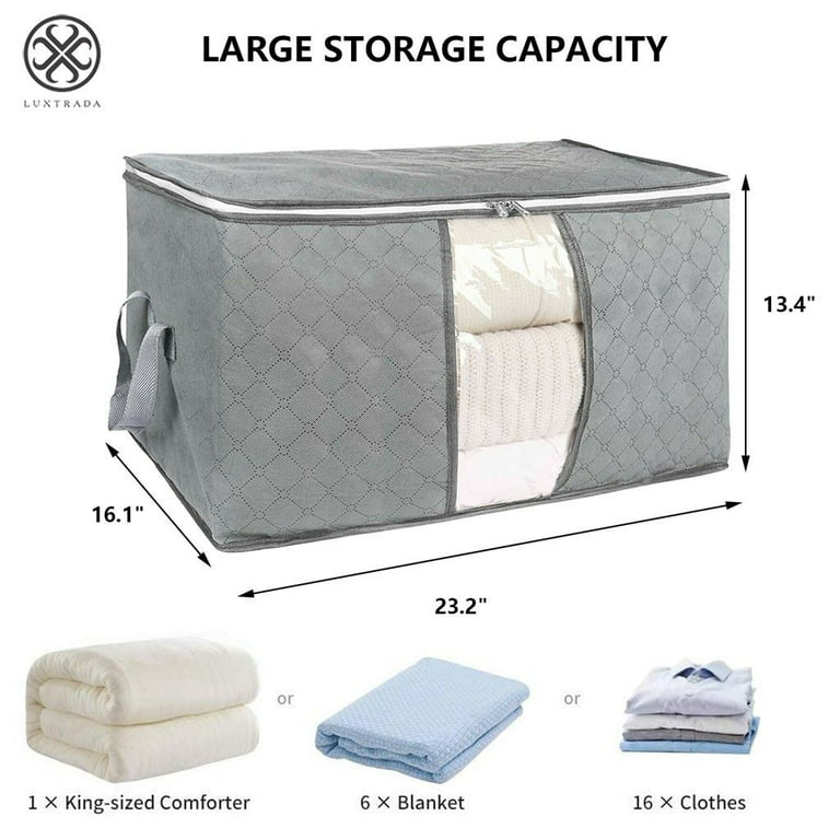 Storage Box Foldable Anti-mold Organizers Large Boxes storage Clothes Zip  bag