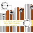 thumbnail image 4 of Fsddascl Burnt Orange Grey Stripe Blackout Curtains for Bedroom/Living Room, Thermal Insulated Kitchen Curtains, Farmhouse Minimalist Striped Grommet Darkening Window Treatment Drapes 52"x63"x2, 4 of 6