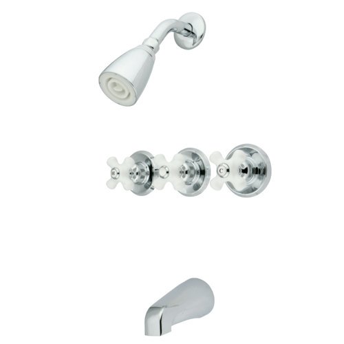 Kingston Brass Diverter Tub and Shower Faucet with Valve and Trim