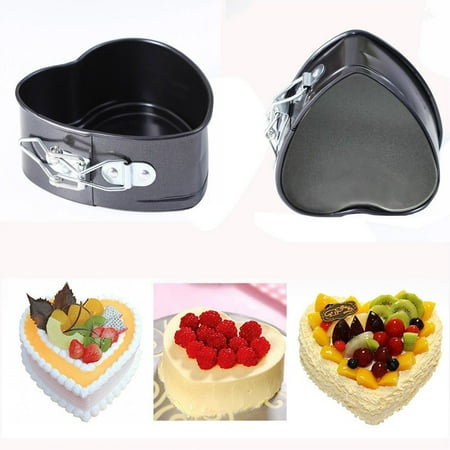 

BICOASU Non-Stick Love Heart Shape Cake Pan Tin DIY Cake Mold Baking Cheese Bread Tray(Buy 2 Receive 3)