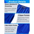 thumbnail image 4 of APTRO Mens Swim Trunks 9 inch Bathing Suit With Zipper Pockets Quick Dry Mesh Liner Swim Shorts Board Shorts Swimsuit Beach Shorts Blue Shell 4XL, 4 of 7