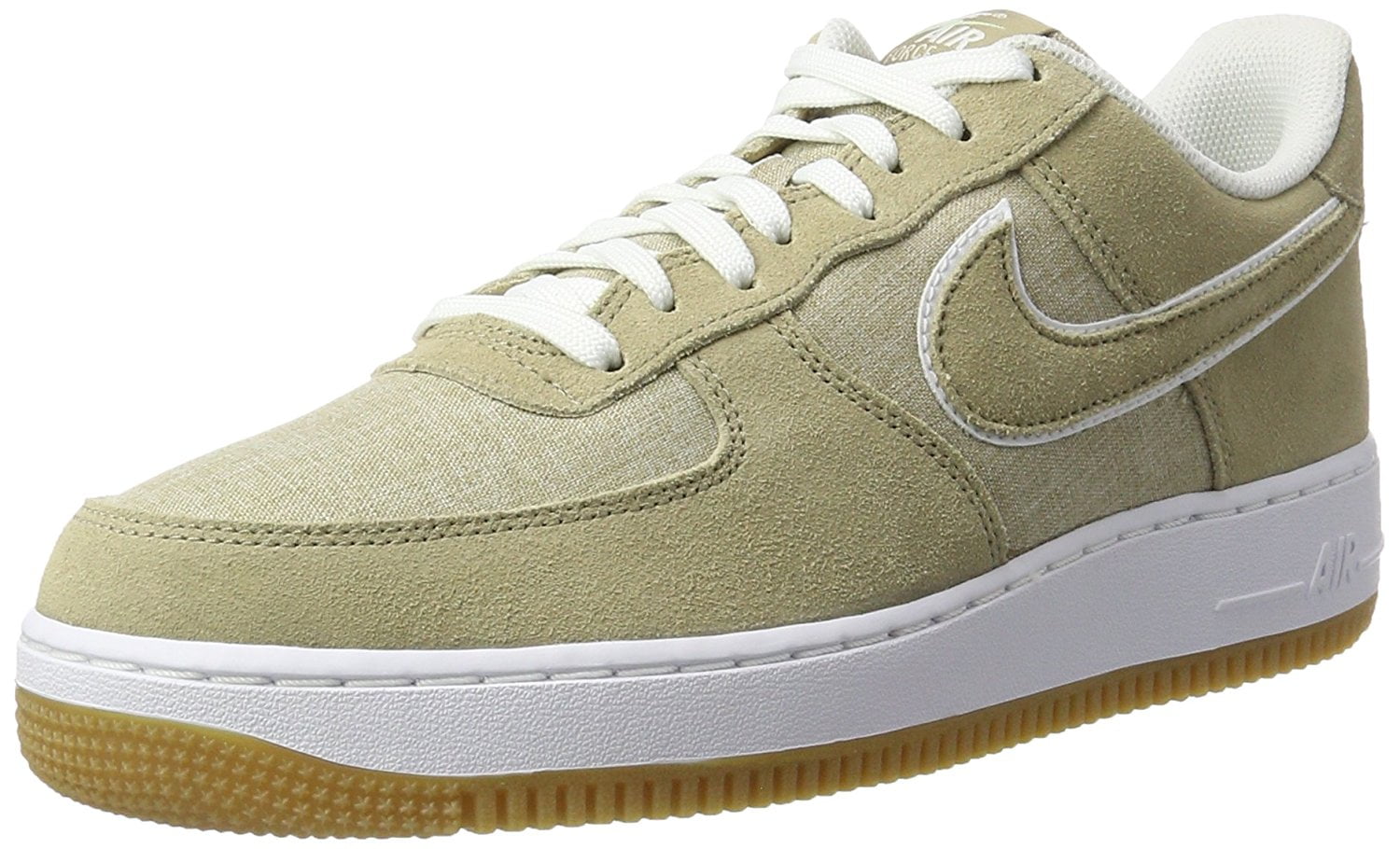 Nike - Nike Men's Air Force 1 '07 Suede Basketball Shoe, Khaki/White, 10.5 - Walmart.com