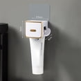 thumbnail image 3 of Naiovety Dispensador de de para montaje en pared, exprimidor de ducha, soporte para de que ahorra espacio, estante para artículos de tocador, Juegos de accesorios de baño Blanco, 3 of 6