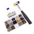 thumbnail image 1 of LEEYNEER 50 Sets Snap Fastener with Fixing Tools Leather Starter Kit Heavy Duty, 1 of 8